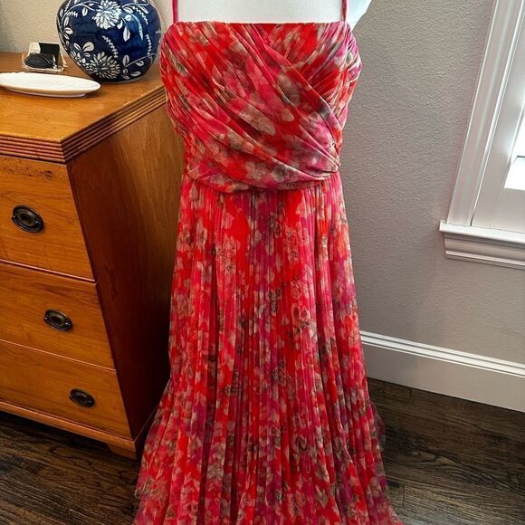 Hutch Anthropologie Quinn Pleated Midi Cocktail Dress - Picture 5 of 8